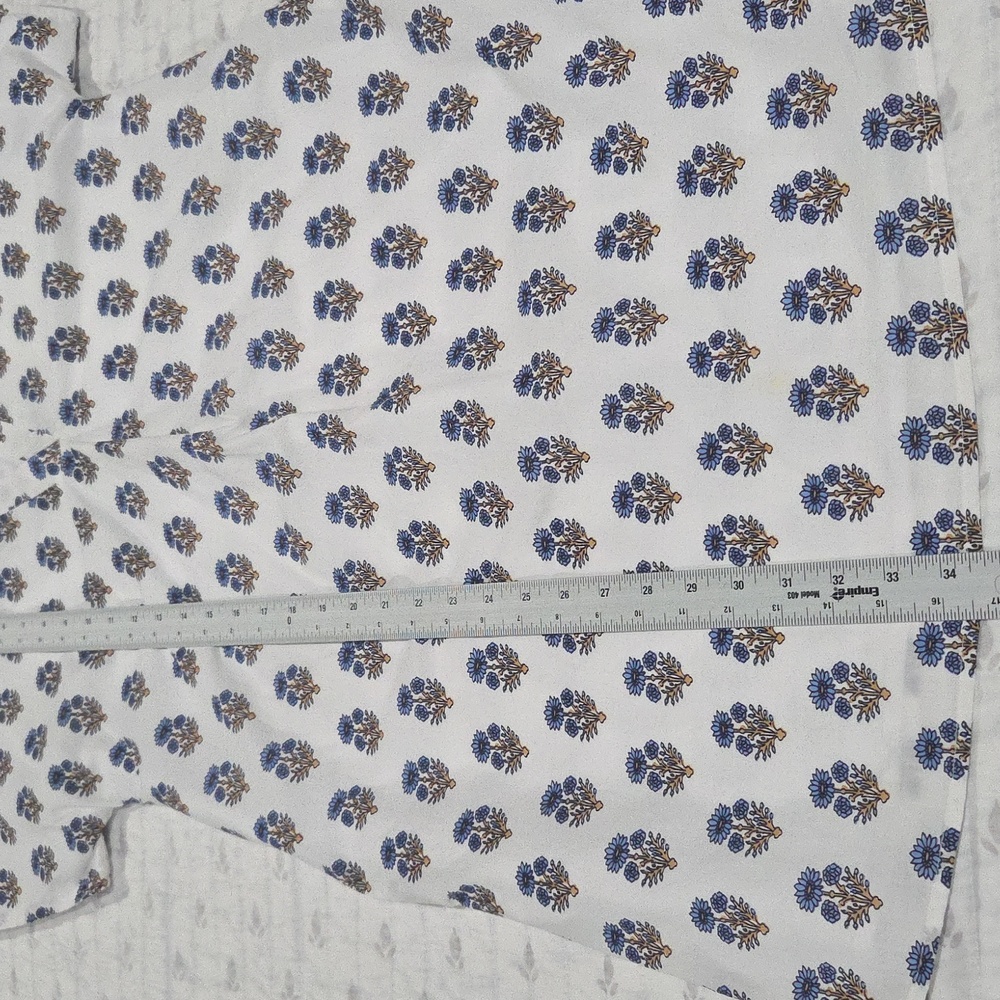 THML Beautiful Cotton Dress...White With Blue Floral Pattern. Great Condition! - Picture 11 of 16